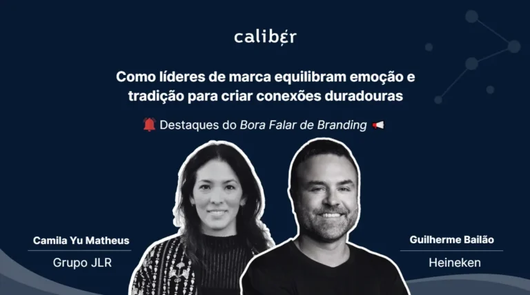 Camila Yu Mateus (JLR) e Guilherme Bailão (Heineken) em destaque do Bora Falar de Branding sobre emoção e tradição no posicionamento de marca