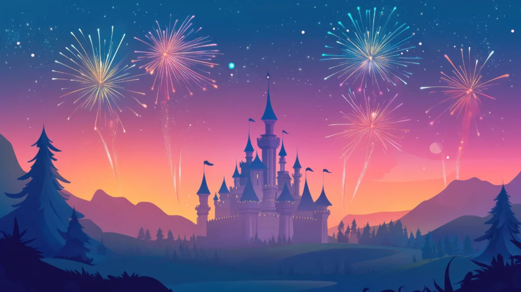 Castelo inspirado na Disney representando o setor de entretenimento e reputação da marca
